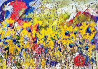 Sunflower Valley 2021 46x60 - Huge Original Painting by Giora Angres - 0