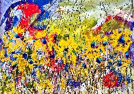 Sunflower Valley 2021 46x60 - Huge Original Painting by Giora Angres - 1
