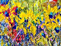 Sunflower Valley 2021 46x60 - Huge Original Painting by Giora Angres - 2