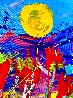 Luna 2014 60x46 - Huge - Moon Original Painting by Giora Angres - 3