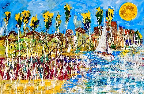 Private Cove 2018 44x60 - Huge Original Painting - Giora Angres