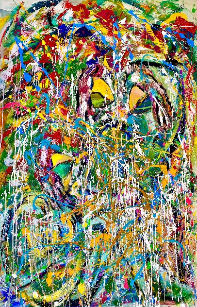 Splendor in the Grass 2016 62x40 - Huge Original Painting by Giora Angres