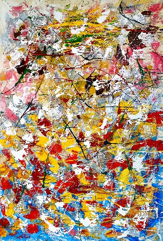 In Between the Space 2023 60x44 - Huge Original Painting - Giora Angres
