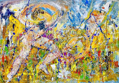 World Cup 44x60 - Huge Original Painting - Giora Angres