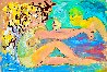 Dive Lesson 2023 46x62 - Huge Original Painting by Giora Angres - 1
