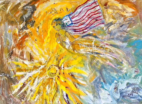 4th of July 2023 46x62 - Huge Original Painting - Giora Angres
