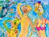 Beach Dance 2023 46x62 - Huge Original Painting by Giora Angres - 2
