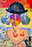 Girl by the Sea 1998 42x58 - Huge Original Painting by Giora Angres - 0