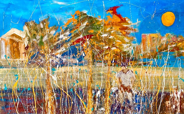 Sunday in the Park 40x62 - Huge - San Diego, California Original Painting by Giora Angres