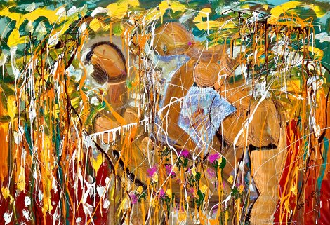 Morning Light 2017 -  44x62 - Huge Original Painting - Giora Angres