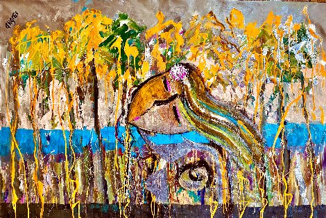 Peace Within 2918 42x62 - Huge Original Painting - Giora Angres