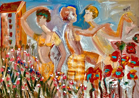 Let's Dance 2014 44x62 - Huge Original Painting - Giora Angres