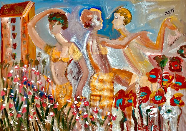 Let's Dance 2014 44x62 - Huge Original Painting by Giora Angres