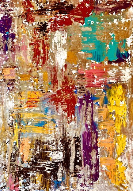 Light in the Window 44x62 - Huge Original Painting - Giora Angres