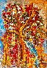 Fire Tree 2023 44x62 - Huge Original Painting by Giora Angres - 1