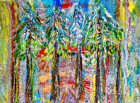 Happy Holiday 2023 50x64 - Huge Original Painting - Giora Angres