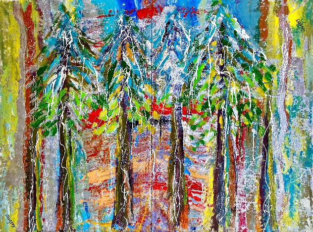 Happy Holiday 2023 50x64 - Huge Original Painting by Giora Angres