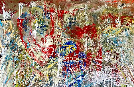 Heart in the Frost 2023 44x62 - Huge Original Painting - Giora Angres