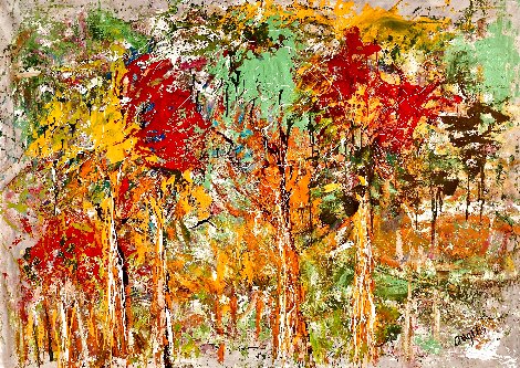 Aspen Autumn 2015 46x60 - Huge - Colorado Original Painting - Giora Angres