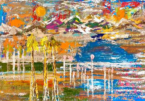 Lake Tahoe Spring, California Original Painting - Giora Angres