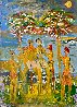 Family Love 2024 45x62 - Huge Painting- Hawaii Original Painting by Giora Angres - 1