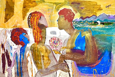 Mothers Day is Every Day 2024 62x45 - Huge Original Painting - Giora Angres