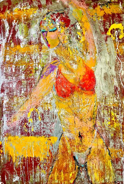 Hot Ballet 2024 46x62 - Huge Original Painting by Giora Angres