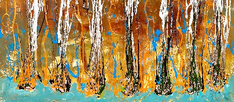 Water is Life 2024 31x62 - Huge Original Painting - Giora Angres