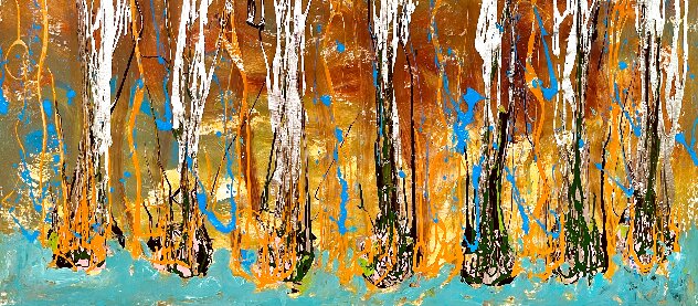 Water is Life 2024 31x62 - Huge Original Painting by Giora Angres