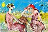 Paris Series: Gossip Girls 2008 46x62 - Huge Original Painting by Giora Angres - 1