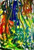 Birds on a Branch 2022  - 45x62 - Huge Original Painting by Giora Angres - 1