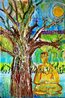 Meditation Tree 2024 62x46 - Huge Original Painting by Giora Angres - 1