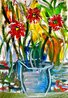 Holiday Vase 2024 62x46 - Huge Original Painting by Giora Angres - 1