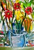 Holiday Vase 2024 62x46 - Huge Original Painting by Giora Angres - 0