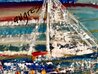 Moonlight Volleyball 2024 45x62 - Huge Original Painting by Giora Angres - 4