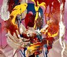 Gold and Silver Flowers -  2024 - 62x46 - Huge Original Painting by Giora Angres - 4
