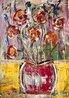 Gold and Silver Flowers -  2024 - 62x46 - Huge Original Painting by Giora Angres - 0