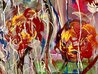 Gold and Silver Flowers -  2024 - 62x46 - Huge Original Painting by Giora Angres - 3