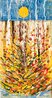 Power of the Sun 2019 - 46x25 Mixed Media on Canvas - Huge Original Painting by Giora Angres - 0