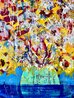 Gold and White Flowers 2019 62x46 Mixed Media on Canvas - Huge Original Painting by Giora Angres - 2 Gold and White Flowers 2019 62x46 Mixed Media on Canvas - Huge Original Painting by Giora Angres - 2