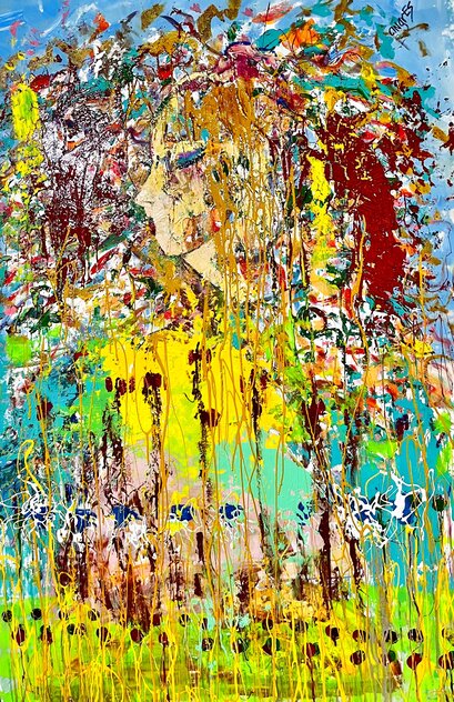 Gardener 2014 62x44 - Mixed Media on Canvas - Huge Original Painting by Giora Angres Gardener 2014 62x44 - Mixed Media on Canvas - Huge Original Painting by Giora Angres