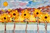 California Sun Flowers 2022 46x62 - Mixed Media on Canvas - Huge Original Painting by Giora Angres - 0