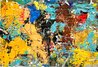 Safari Park San Diego 2025 45x62 - Acrylic and Oil on Canvas - Huge Original Painting by Giora Angres - 1