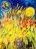 Our Blue Planet 2024 62x45 - Oil and Acrylic on Canvas - Huge Original Painting by Giora Angres - 1