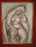 Odalisca Pastel 1979 36x28 Original Painting by Raul Anguiano - 1