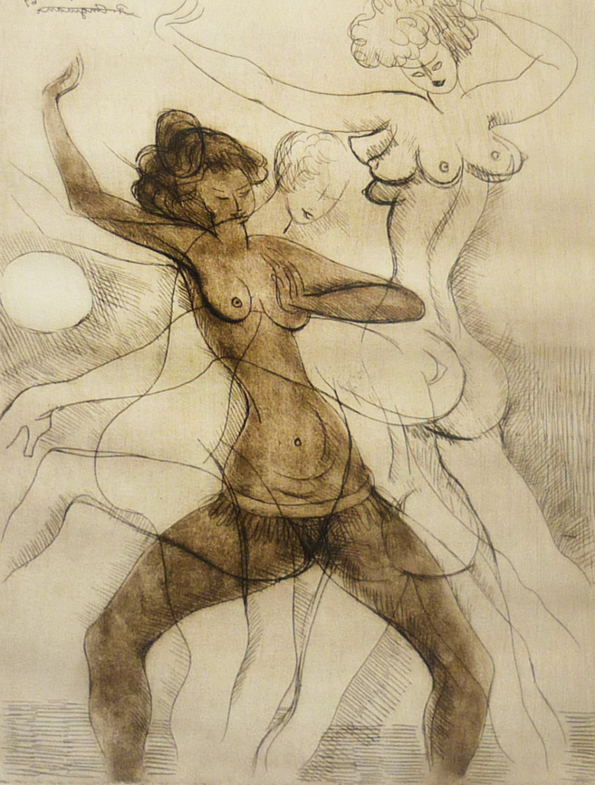 Strip Tease AP 1969 Limited Edition Print by Raul Anguiano Strip Tease AP 1969 Limited Edition Print by Raul Anguiano