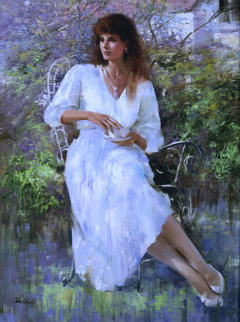 Tea Time 40x30 Super Huge Original Painting - An He Tea Time 40x30 Super Huge Original Painting - An He