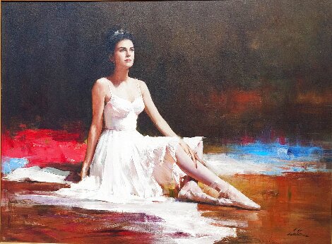 Prima Ballerina 1991 39x49 Huge - Dance Original Painting -  An He