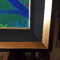 Dona Amb Roba Vermella 63x38 Original Painting by Manel Anoro - 3 Dona Amb Roba Vermella 63x38 Original Painting by Manel Anoro - 3