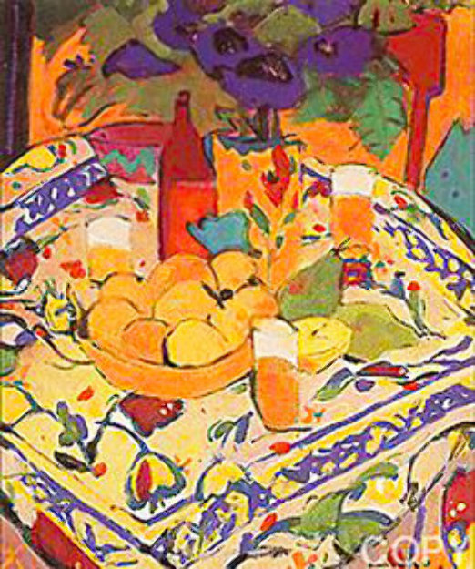 Bodegon Con Mantel 1995 Limited Edition Print - Manel Anoro